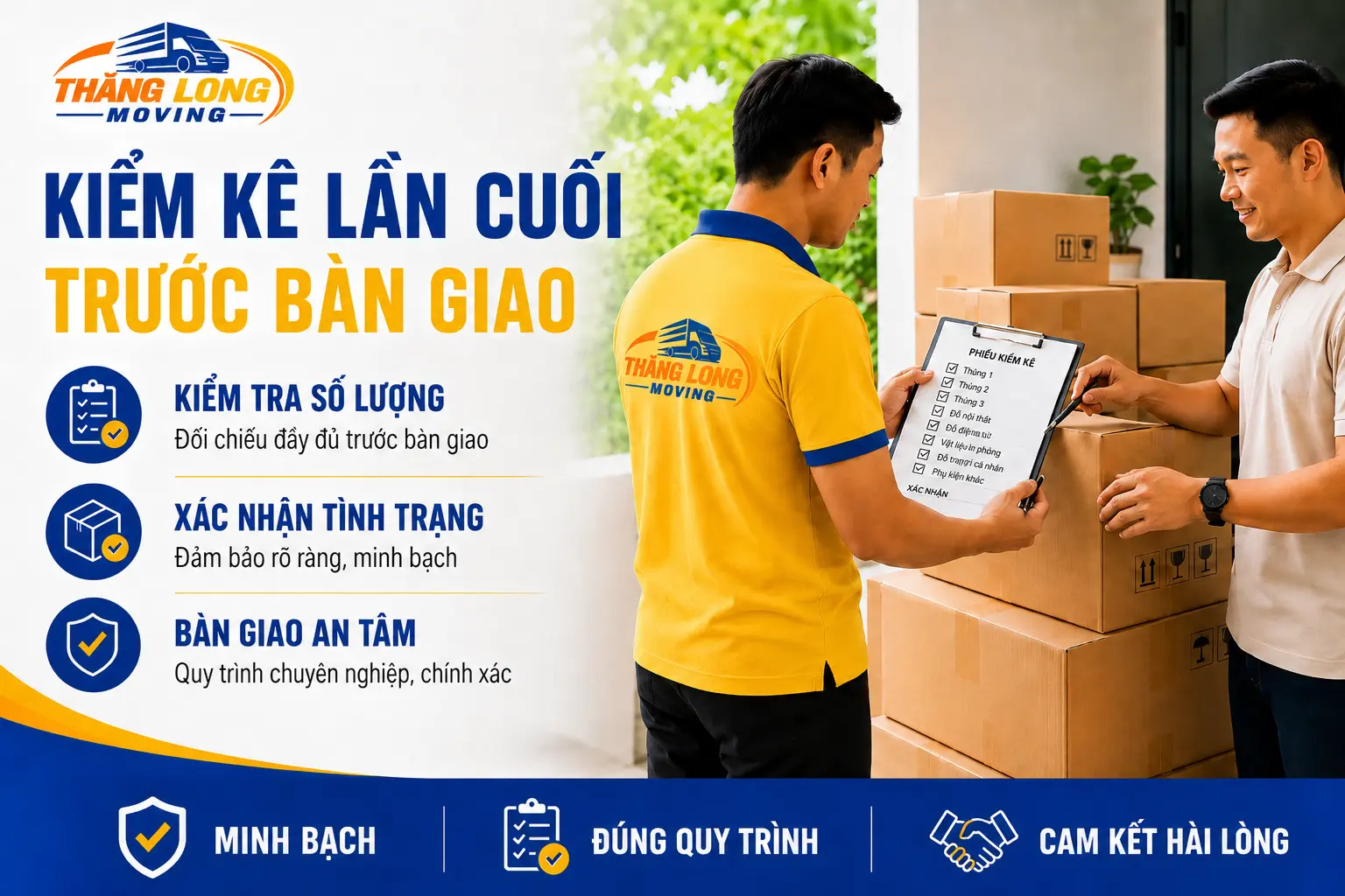 Bước 5 - Kiểm kê trước khi bàn giao